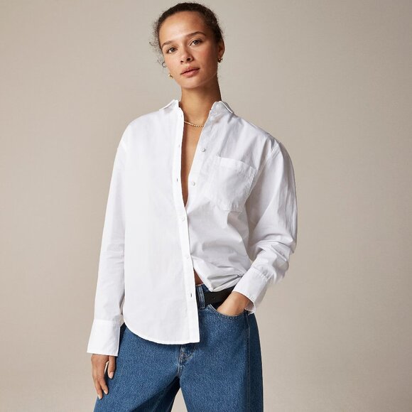 J. Crew Tops - J. Crew Garçon Classic Shirt in Cotton Poplin White
